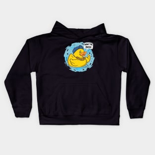 Funny Rubberduck "What The Duck" Kids Hoodie